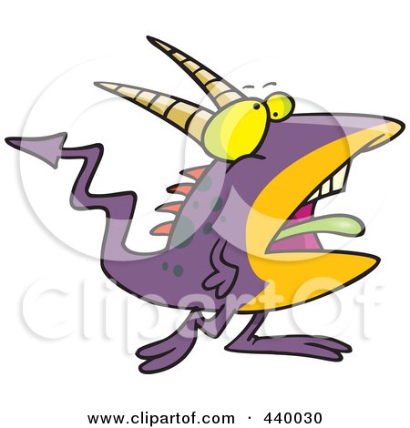Royalty-Free (RF) Clip Art Illustration of a Cartoon Speckled Goblin by toonaday