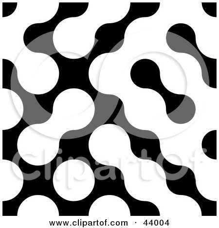 Clipart Illustration of a Black And White Abstract Bacteria Like Background by Arena Creative