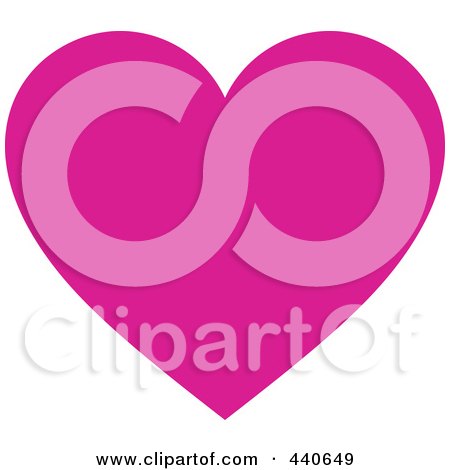 Royalty-Free (RF) Clip Art Illustration of a Solid Magenta Heart by Pushkin
