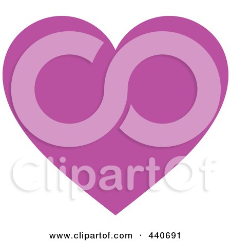 Royalty-Free (RF) Clip Art Illustration of a Solid Purple Heart by Pushkin