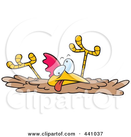 Royalty-Free (RF) Clip Art Illustration of a Cartoon Boneless Chicken by toonaday