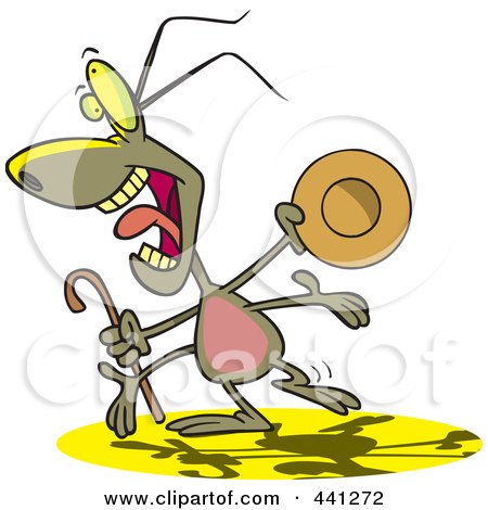 Royalty-Free (RF) Clip Art Illustration of An Entertainer Bug by toonaday