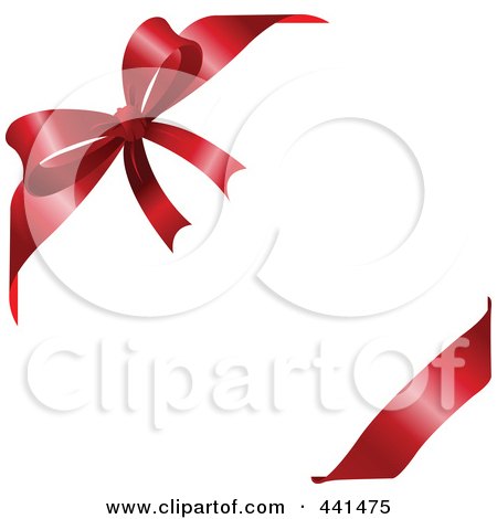 Royalty-Free (RF) Clip Art Illustration of a Red Gift Ribbon by Pushkin