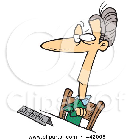 Royalty-Free (RF) Clip Art Illustration of a Cartoon Female Librarian Sitting At A Desk by toonaday