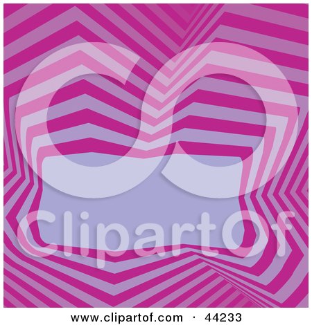 Clipart Illustration of a Website Background Of Retro Purple And Pink Lines Around A Text Box by kaycee