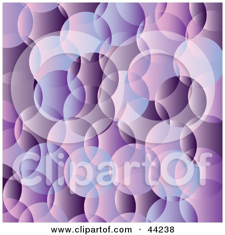 Clipart Illustration of a Website Background Of Purple Bubbles by kaycee