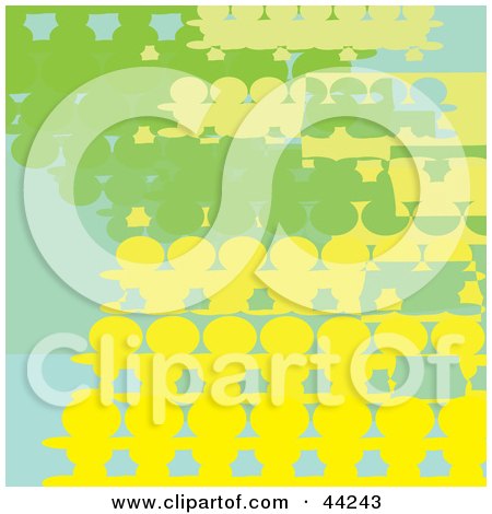Clipart Illustration of a Green And Yellow Website Background Of People by kaycee