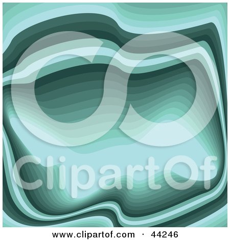 Clipart Illustration of a Wavy Green And Blue Abstract Website Background by kaycee