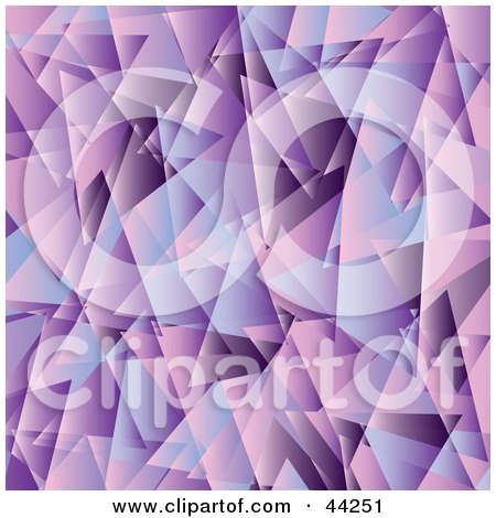 Clipart Illustration of an Abstract Purple Triangle Website Background by kaycee