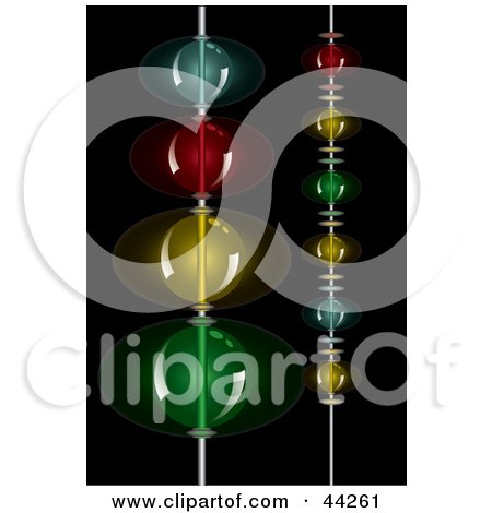 Clipart Illustration of Strings of Colorful Beads by kaycee