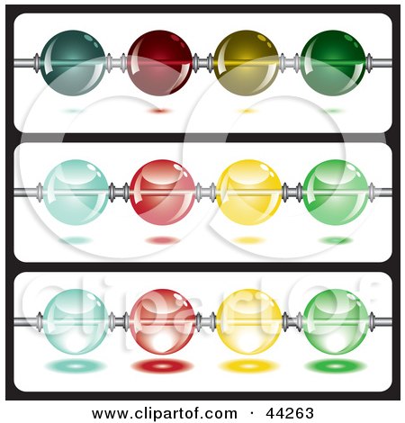 Clipart Illustration of Shiny Colorful Beads On A String by kaycee