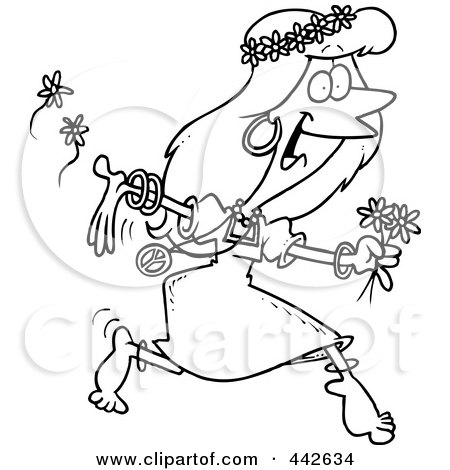 https://images.clipartof.com/small/442634-Royalty-Free-RF-Clip-Art-Illustration-Of-A-Cartoon-Black-And-White-Outline-Design-Of-A-Hippie-Woman-Running-With-Flowers.jpg
