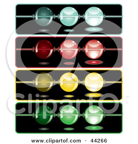 Clipart Illustration of Glowing Beaded Strings by kaycee
