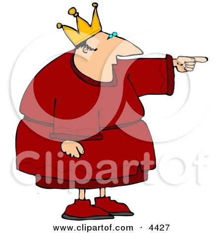 King Pointing Finger at Something Clipart by djart