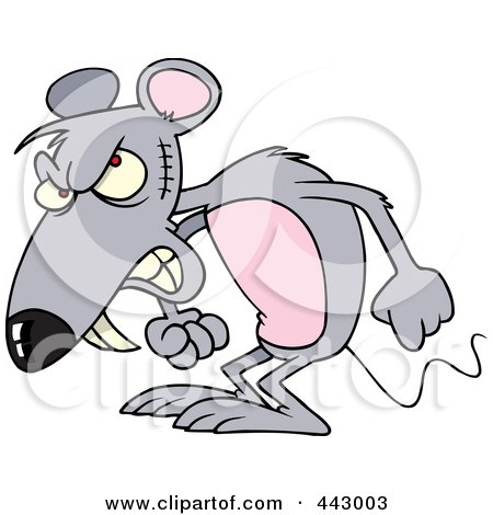 Royalty-Free (RF) Clip Art Illustration of a Cartoon Mad Mouse by toonaday
