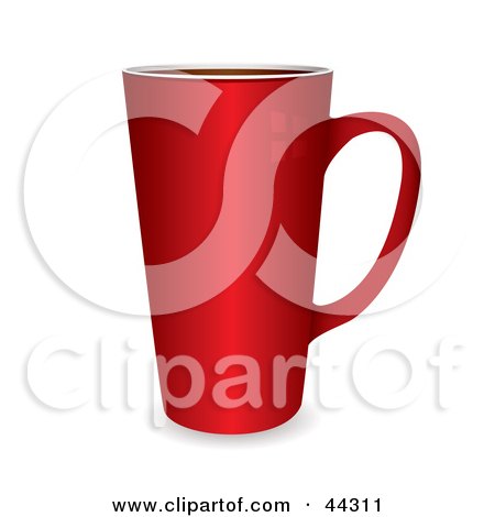 Royalty-free (RF) Clip Art Of A Red Hot Drinks Cup With A Handle by michaeltravers
