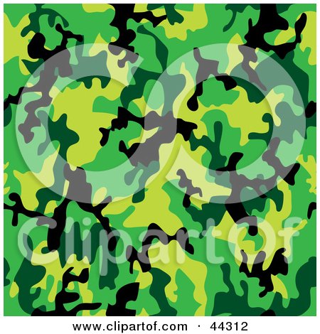 Royalty-free (RF) Clip Art Of A Camouflage Deep Jungle Patterned Background by michaeltravers