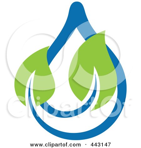 Royalty-Free (RF) Clip Art Illustration of a Green And Blue Ecology Logo Icon - 1 by elena