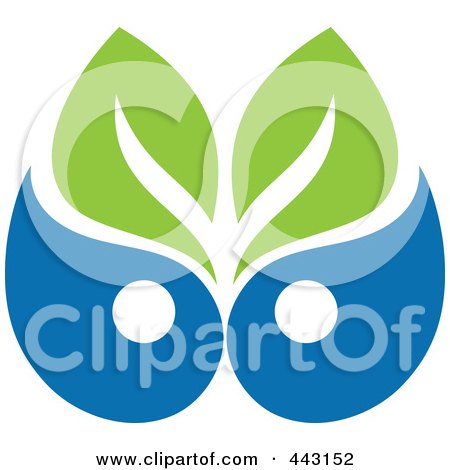 Royalty-Free (RF) Clip Art Illustration of a Green And Blue Ecology Logo Icon - 10 by elena