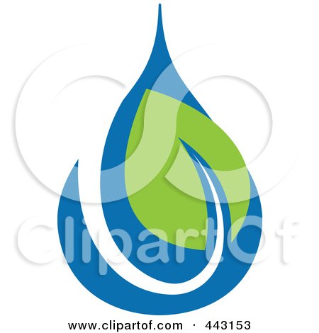 Royalty-Free (RF) Clip Art Illustration of a Green And Blue Ecology Logo Icon - 20 by elena