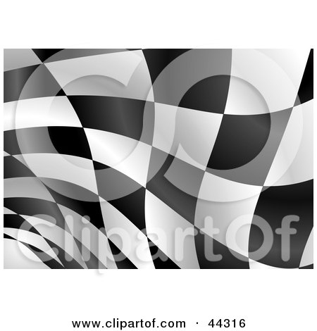 Royalty-free (RF) Clip Art Of A Black And White Checkered Flag Background by michaeltravers
