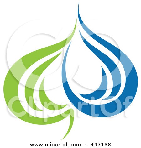 Royalty-Free (RF) Clip Art Illustration of a Green And Blue Ecology Logo Icon - 29 by elena