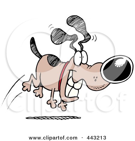 Royalty-Free (RF) Clip Art Illustration of a Cartoon Hyper Dog by toonaday