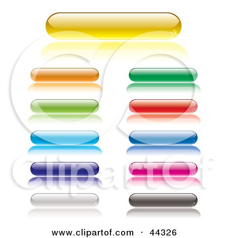 Royalty-free (RF) Clip Art Of Assorted Web Lozenge Gel Buttons by michaeltravers