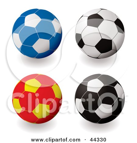 Royalty-free (RF) Clip Art Of Football (Soccer) Variations by michaeltravers