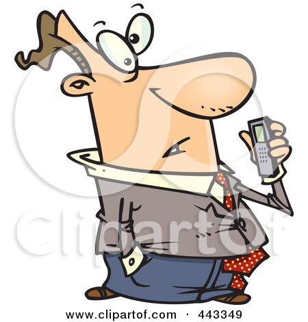 Royalty-Free (RF) Clip Art Illustration of a Cartoon Man Holding A Dictaphone by toonaday