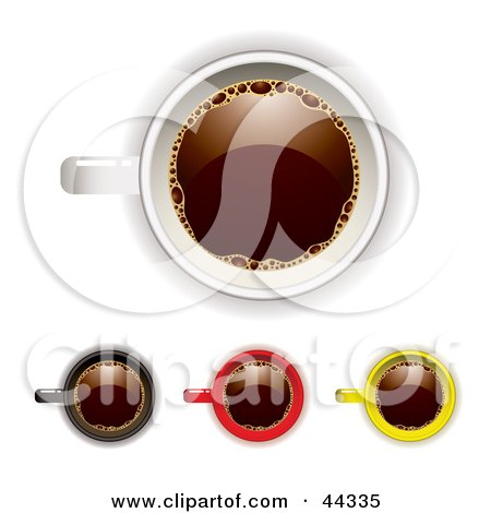 Royalty-free (RF) Clip Art Of Assorted Tops Of Coffee Cups by michaeltravers