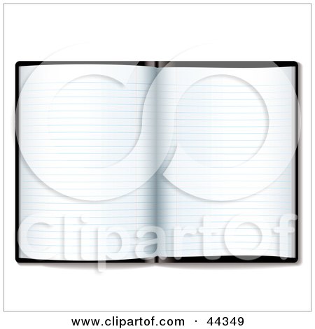 Royalty-free (RF) Clip Art Of Open Blank Organizer Notebook by michaeltravers