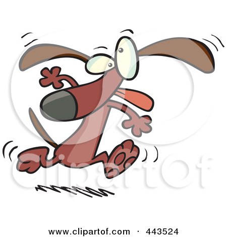 Royalty-Free (RF) Clip Art Illustration of a Cartoon Dancing Dog by toonaday