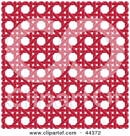 Clipart Illustration of a Red Wicker Pattern Background by Frisko