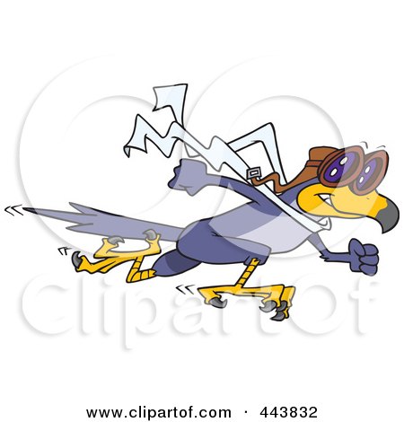 Royalty-Free (RF) Clip Art Illustration of a Cartoon Fast Falcon by toonaday