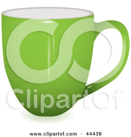 Royalty-free (RF) Clip Art Of A Profile View Of A Green Coffee Cup by michaeltravers