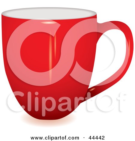 Royalty-free (RF) Clip Art Of A Profile View Of A Red Coffee Cup by michaeltravers