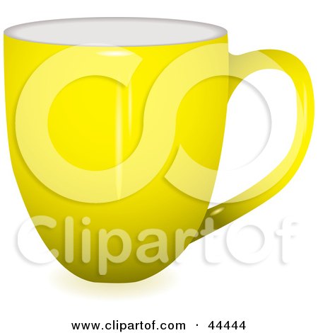Royalty-free (RF) Clip Art Of A Profile View Of A Yellow Coffee Cup by michaeltravers