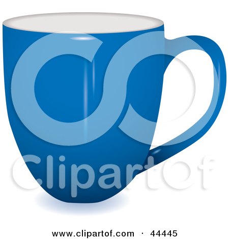 Royalty-free (RF) Clip Art Of A Profile View Of A Blue Coffee Cup by michaeltravers