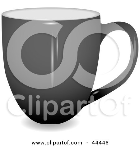 Royalty-free (RF) Clip Art Of A Profile View Of A Gray Coffee Cup by michaeltravers