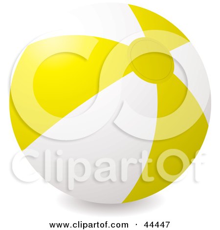 Royalty-free (RF) Clip Art Of An Inflatable Yellow Beach Ball by michaeltravers
