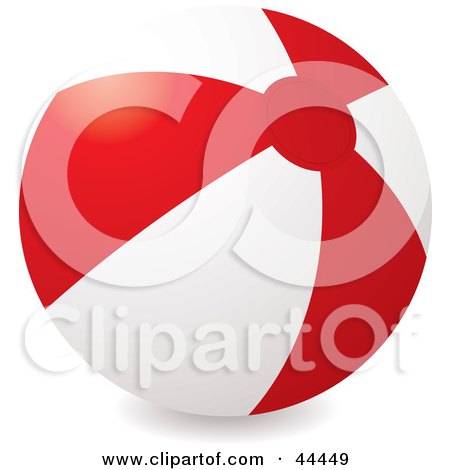 Royalty-free (RF) Clip Art Of An Inflatable Red Beach Ball by michaeltravers
