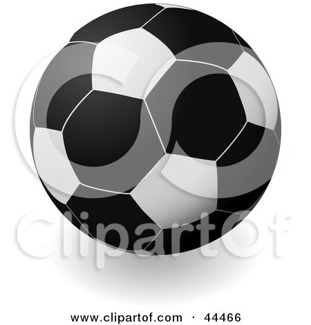Royalty-free (RF) Clip Art Of A Black Soccer Ball Football by michaeltravers