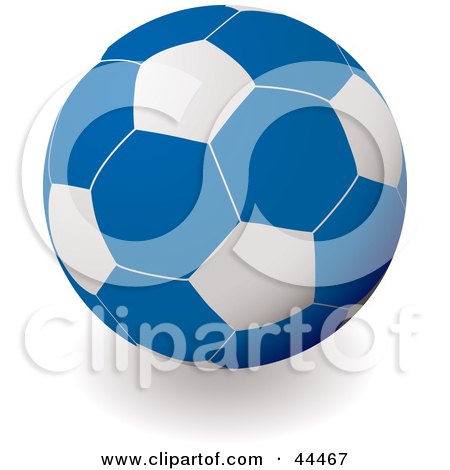 Royalty-free (RF) Clip Art Of A Blue And White Soccer Ball Football by michaeltravers