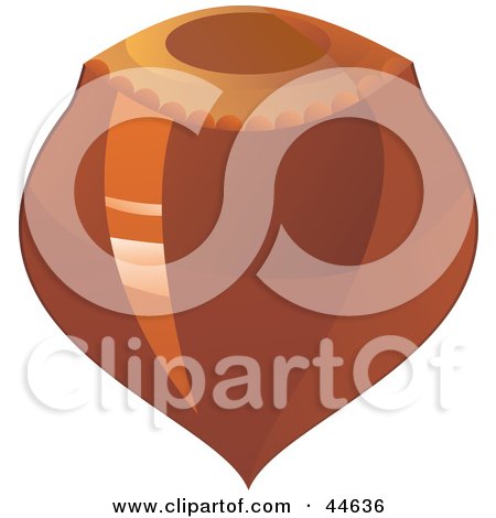 Clipart Illustration of a Hazelnut Shell by MilsiArt