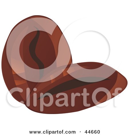 Clipart Illustration of Two Coffee Beans by MilsiArt