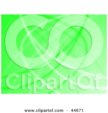 Clipart Illustration of a Lime Green Website Background Of Curving Wires by oboy