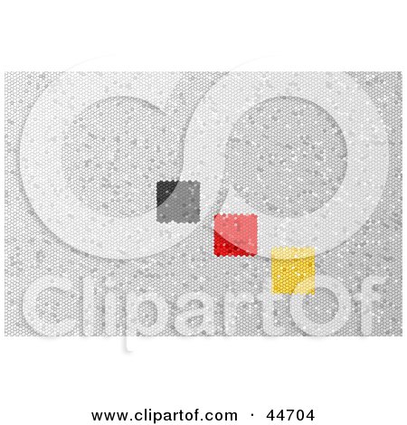 Clipart Illsutration of a German Colored Square Mosaic Background by oboy