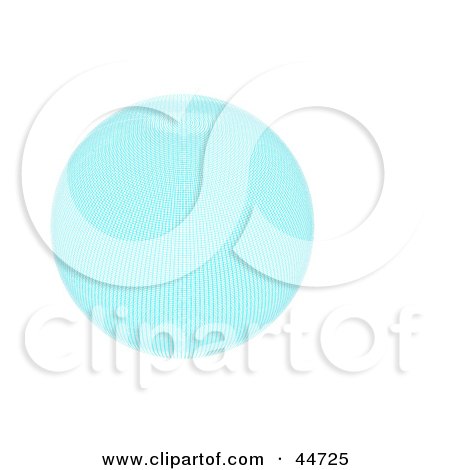 Royalty-Free (RF) Clipart Illustration of a Blue Wire Globe On A White Background by oboy