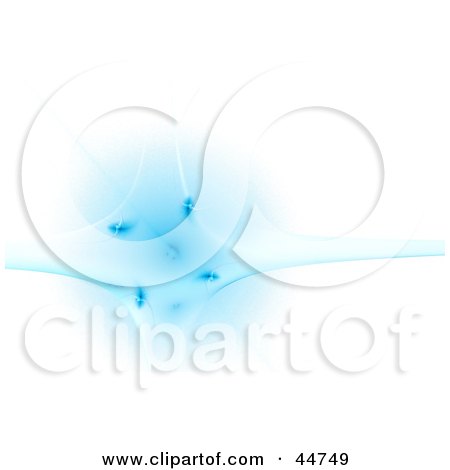 Royalty-Free (RF) Clipart Illustration of a Blue Abstract Fractal Splat by oboy